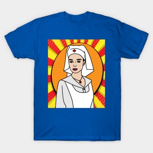 Colorful And Pretty Retro Nurse T-Shirt